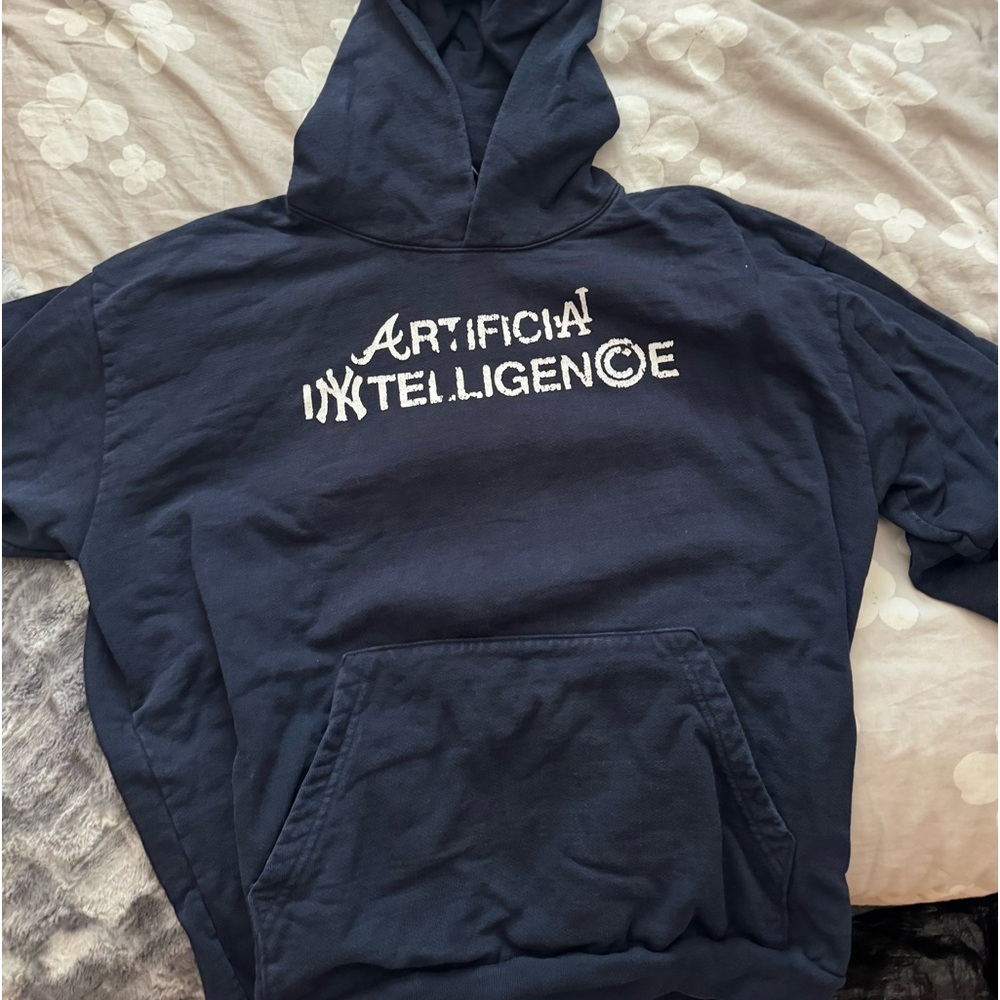AI Sports Oversized Vintage Hoodie